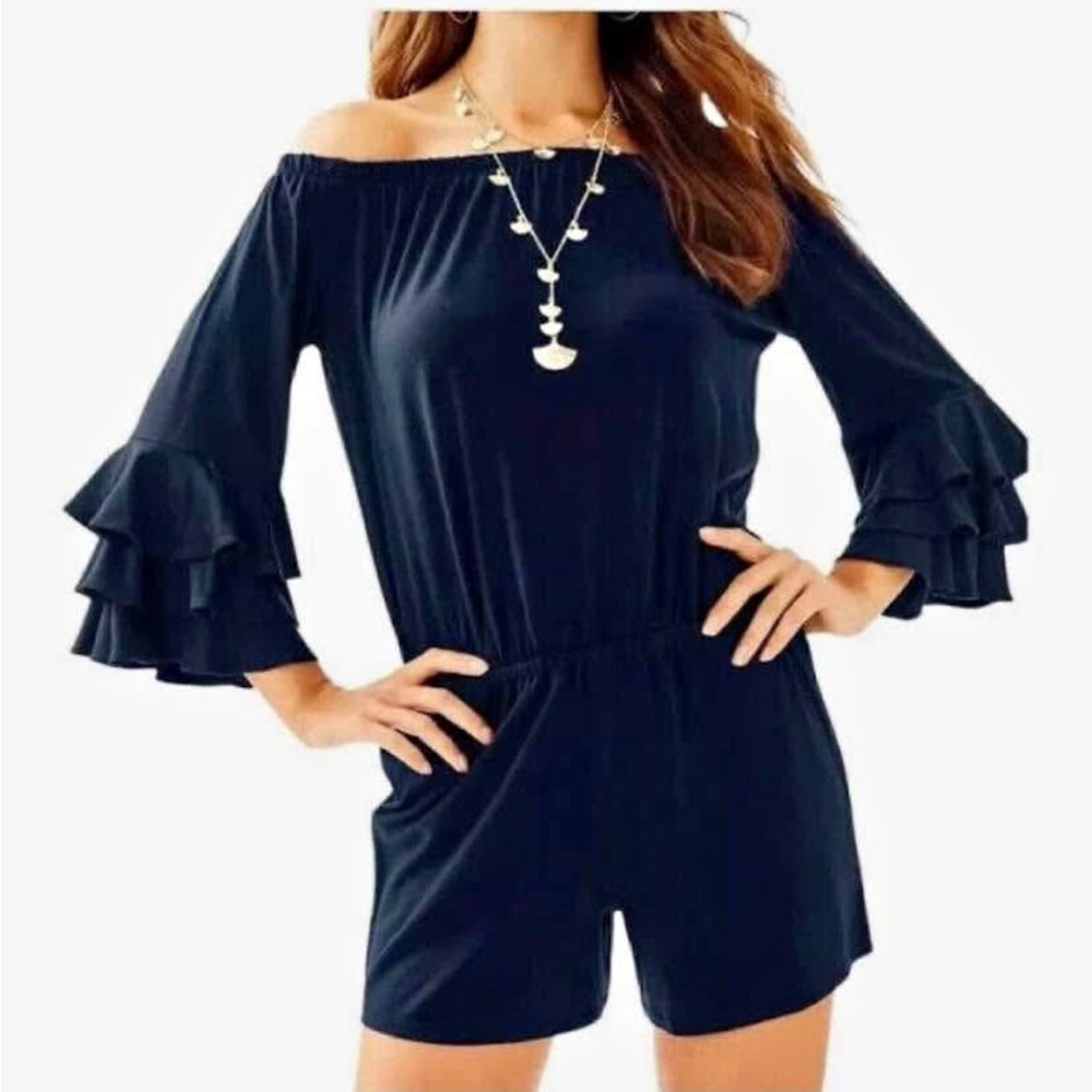 Lilly Pulitzer Navy ROMPER.
